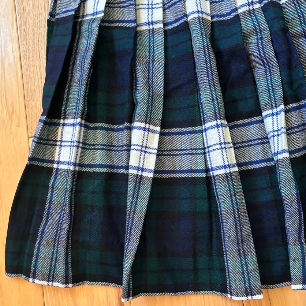 Vintage The Scotch House Wool Plaid Pleated Buckle Accent Wrap Style Skirt - Picture 4 of 10